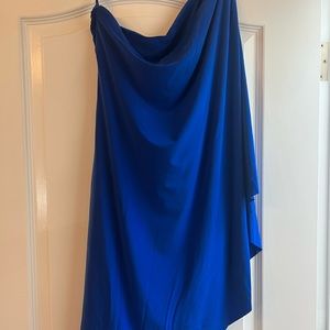 Never been worn one shoulder cape Ralph Lauren dress.